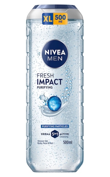 NIVEA-Гель для душа NIVEA MEN Fresh Impact для тела, лица и волос 500 мл-4005808628087