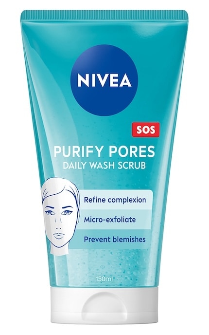 NIVEA-Ежедневный очищающий гель-скраб для лица против недостатков кожи от NIVEA 150 мл-4006000003580