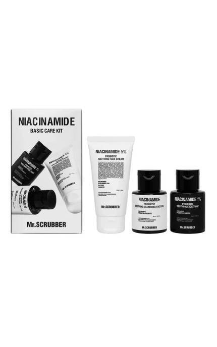 MR.SCRUBBER-Подарунковий набір Mr.Scrubber Niacinamide Basic care kit Гель для вмивання 50 мл + Тонік 50 мл + Крем 50 г-4820200416700