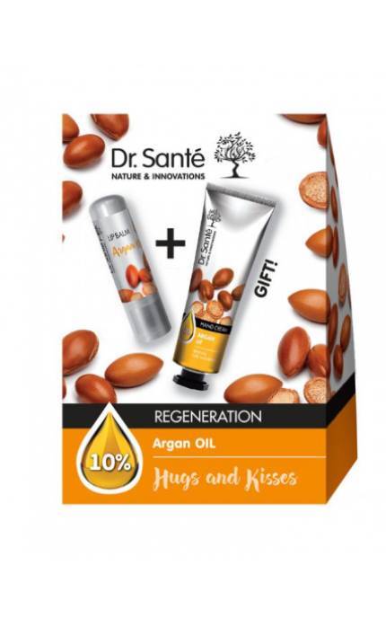 DR SANTE-Косметичний набір Dr Sante Hugs and Kisses з аргановою олією: крем для рук + бальзам для губ-8588006040012