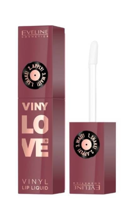EVELINE-Рідка помада для губ Eveline Cosmetics VinyLove Vinyl Lip Liquid с виниловым финишем 03 Bestie 4 мл-5903416086673