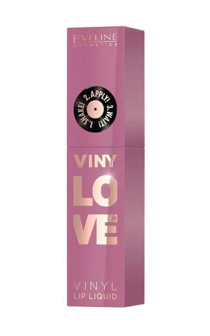 EVELINE-Рідка помада для губ Eveline Cosmetics VinyLove Vinyl Lip Liquid з вініловим фінішем  03 Bestie 4 мл-5903416086628