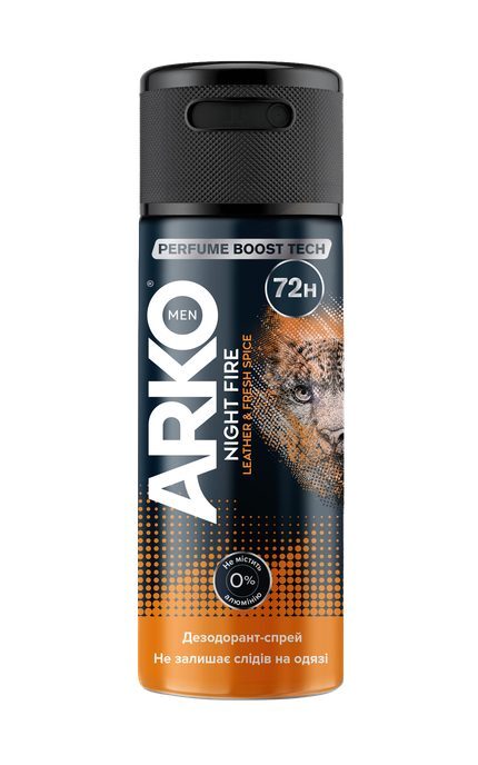 ARKO-Дезодорант-спрей для чоловіків ARKO МЕН НАЙТ ФАЄР 150 мл -8690506562373