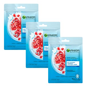 Тканинна маска Garnier Skin Naturals Зволоження, набір 3 шт Тканинна маска Garnier Skin Naturals Зволоження, набір 3 шт