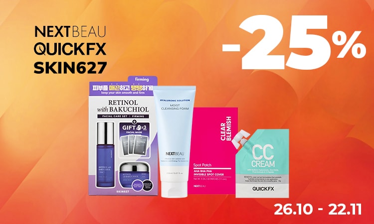 NEXTBEAU, QUICKFX, SKIN627 — −25%