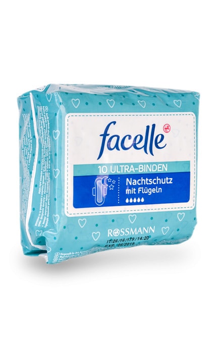 FACELLE-Прокладки жіночі гігієнічні Facelle з крильцями Ultra night, 10 шт-4305615467153