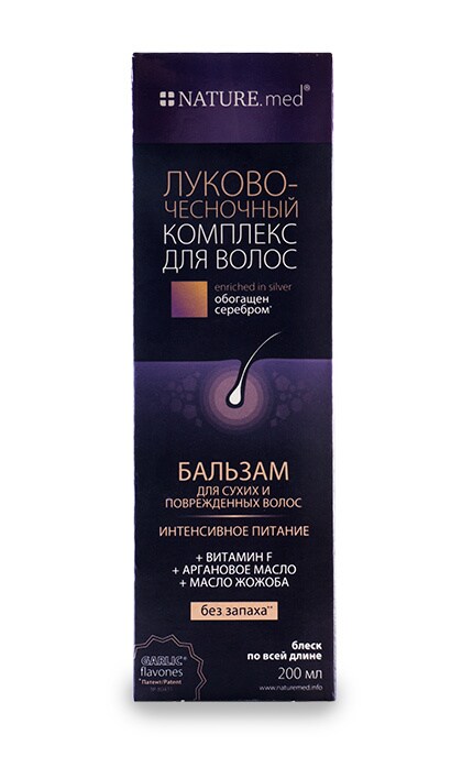 NATURE.MED-Бальзам для волосся Nature.med Цибулево-часниковий комплекс -4820065531976