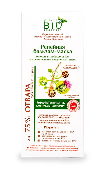 BIO PHARMA-Бальзам-маска Pharma Bio Laboratory реп'яхова проти випадіння волосся-4820074624102