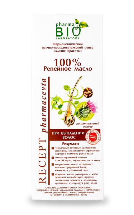 BIO PHARMA-Реп'яхова олія Pharma Bio Laboratory при випадінні волосся -4820074624119