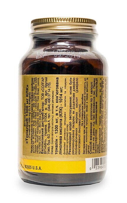 SOLGAR VITAMIN_СОЛГАР-Тоналин КЛК Solgar растительные капсулы 1300 мг-2227970000000