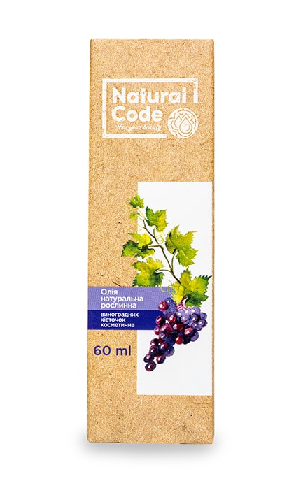 NATURAL CODE-Олія виноградних кісточок Natural Code натуральна рослинна косметична-4820174891114