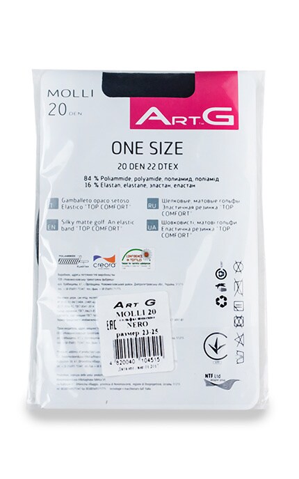 ART G-Гольфы женские Art G Molli Nero 20 Den-4820040104515