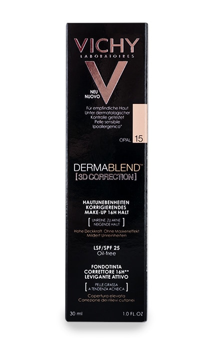 VICHY-Тональный крем Vichy Dermablend 3D коррекция с SPF 25 Для жирной и проблемной кожи-3337871332297