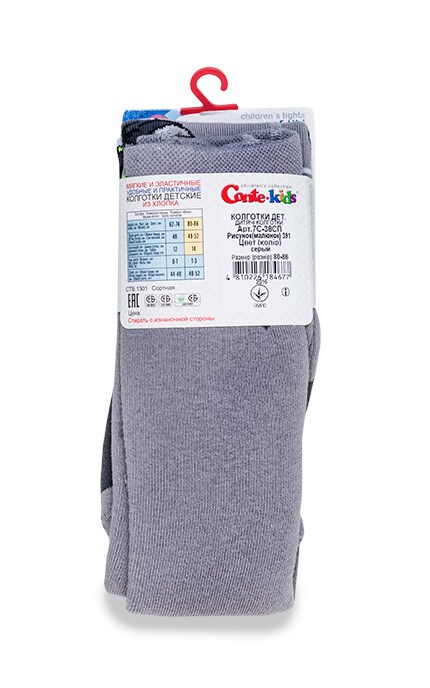CONTE KIDS-Колготки детские Conte-kids Soft-tiki серые (р. 80-86)-4810226184677