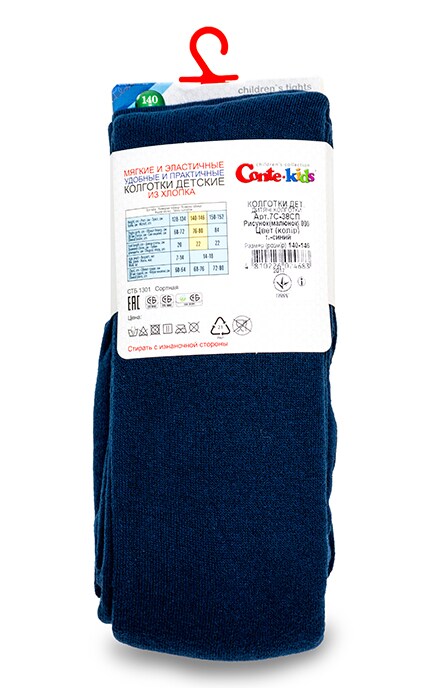 CONTE KIDS-Колготки дитячі Conte-kids Sof-tiki Темно-сині (р. 140-146) -4810226024683