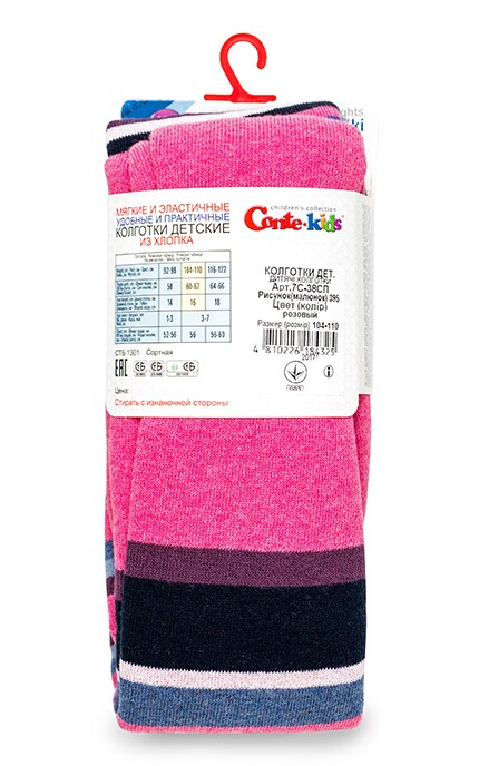 CONTE KIDS-Колготки детские Conte-kids Soft-tiki размер 104-110 розовый-4810226184325