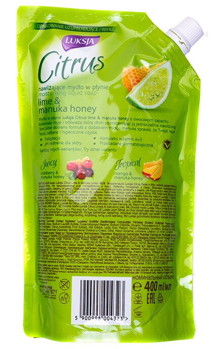 LUKSJA-Рідке крем-мило Luksja Citrus Лайм і Мед манука-5900998007263