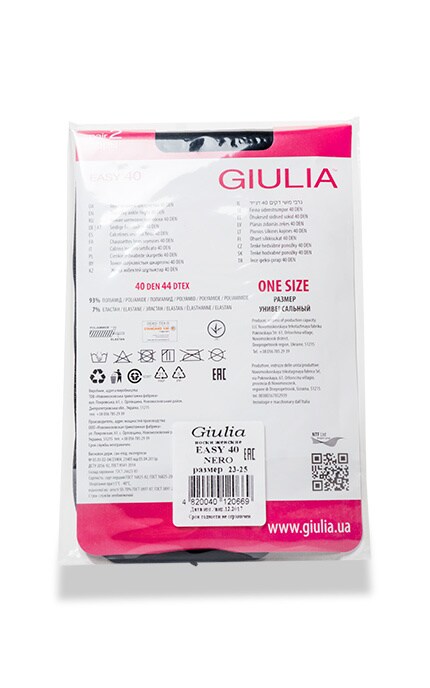 GIULIA-Носки Giulia Marea Marea Nero 40 den 23-25 размер 2 пары -4820040120669