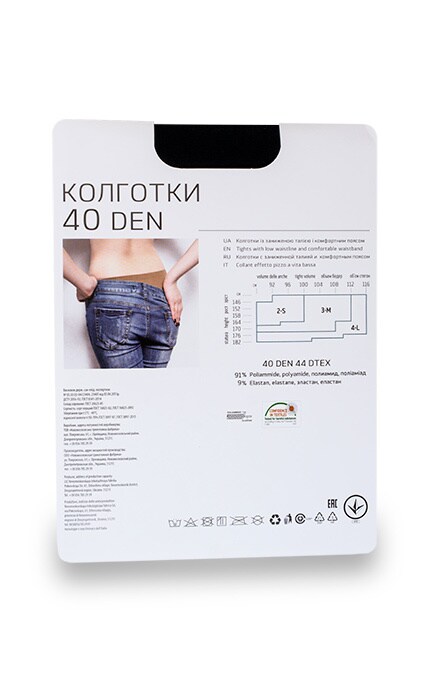 WOMENS CODE-Колготки Women's Code Nero 40 den 2 размер-4820040928753