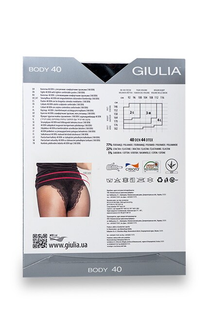 GIULIA-Колготки Giulia Body Nero 40 den розмір 2-4824092016123