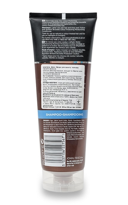 JOHN FRIEDA-Зволожуючий шампунь для захисту кольору темного волосся JOHN FRIEDA, 250мл-5037156227567