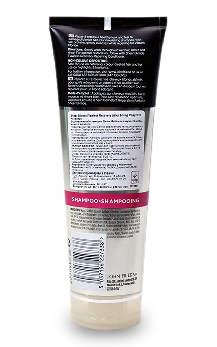 JOHN FRIEDA-Відновлюючий шампунь для світлого волосся John Frieda Sheer Blonde Flawless Recovery-5037156227338