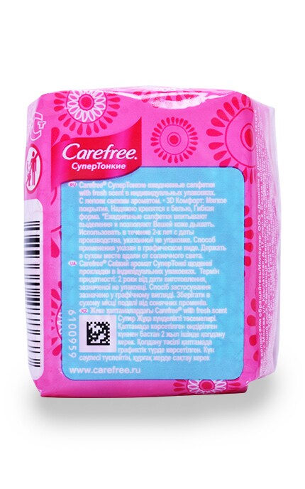 CAREFREE-Ежедневные прокладки Carefree Супертонкие with Fresh scent-3574661288673