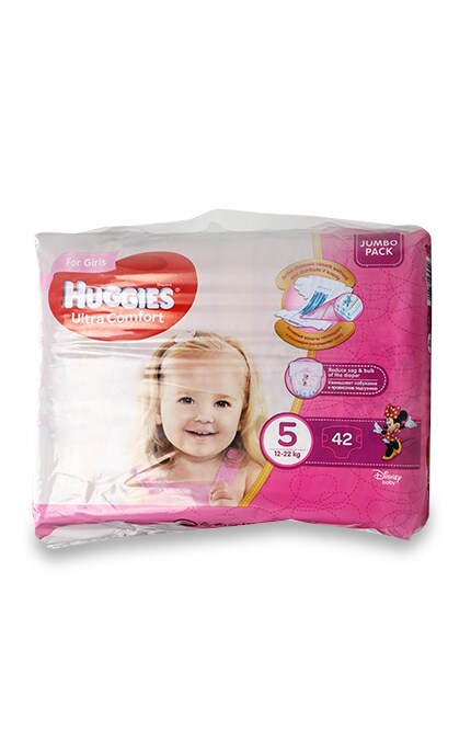 HUGGIES-Підгузки для дівчаток Huggies Ultra Comfort, розмір 5 (12-22 кг) -5029053565392
