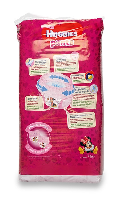 HUGGIES PANTS-Підгузки-трусики для дівчаток Huggies Рants, розмір 4 (9-14 кг)-5029053564012