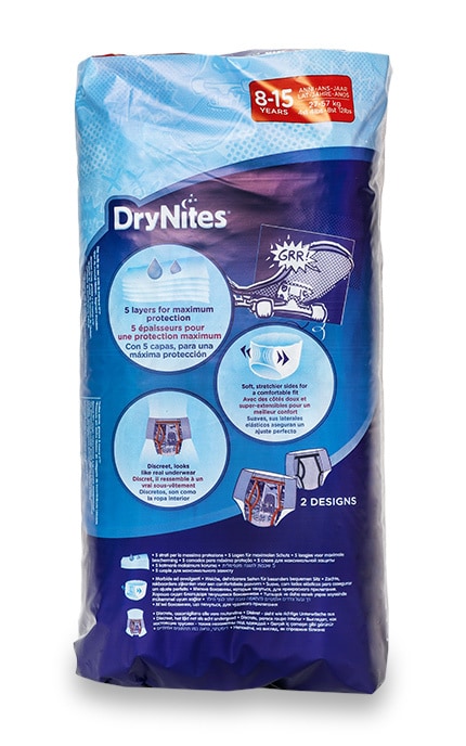 HUGGIES DRYNITES-Підгузки-трусики для хлопчиків DryNites Нічні Дитячі, 8-15 років-5029053527598