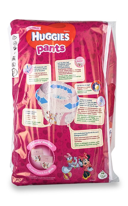 HUGGIES PANTS-Подгузники-трусики для девочек Huggies Pants, размер 6 (15-25 кг)-5029053564050