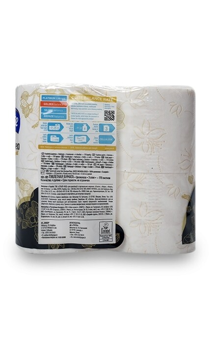 GRITE-Туалетная бумага Grite Orchidea Gold трехслойная, 4 рулона-4770023348095