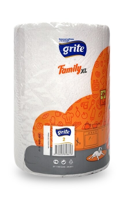 GRITE-Полотенца бумажные Grite Family XL двухслойные -4770023348613