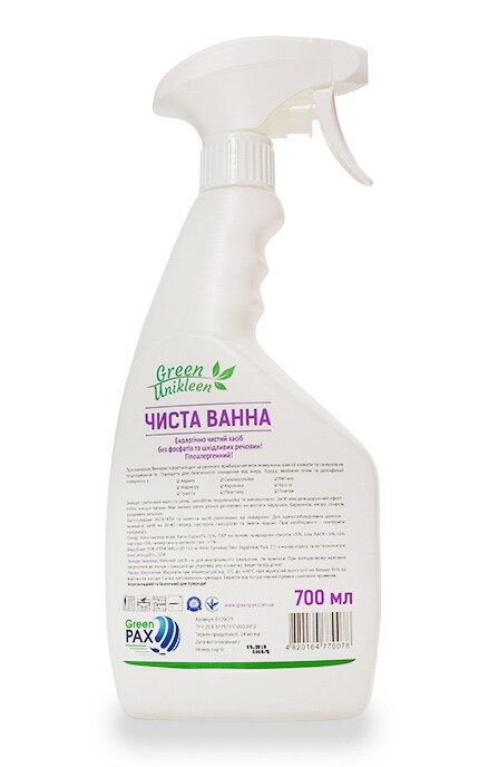 GREEN UNIKLEEN-Спрей для мытья ванной Green Unikleen Чистая ванная-4820164770078
