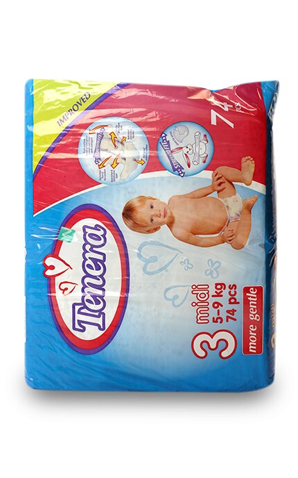 TENERA-Подгузники детские Tenera Premium Jumbo Pack Midi 3 5-9кг -8606106852349