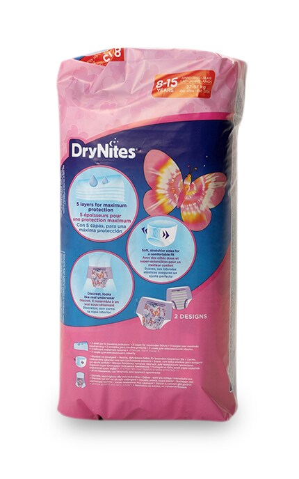 HUGGIES DRYNITES-Трусики-підгузки нічні DryNites Гігієнічні для дівчаток 8-15 років-5029053527604