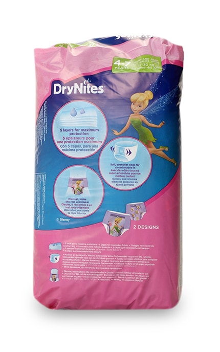 HUGGIES DRYNITES-Трусики-подгузники ночные DryNites Гигиенические Для девочек 4-7 лет-5029053527581
