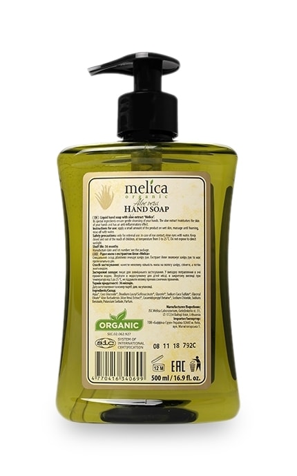 MELICA ORGANIC-Рідке мило Melica Organic Aлое вера-4770416340699