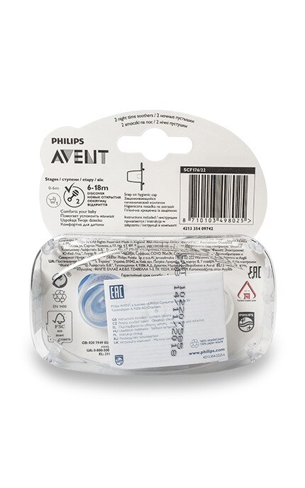 AVENT-Пустушка Philips Avent Нічна 6-18 місяців-8710103901808