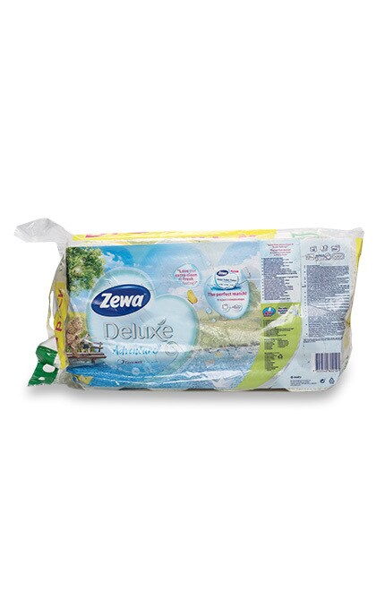 ZEWA-Туалетний папір Zewa Deluxe білий, лімітована колекція, 3 шари, 16 рулонів-7322540802191
