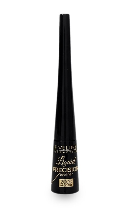 EVELINE-Водостійка підводка для очей Eveline Cosmetics Liquid Precision Black Matt-5901761910797