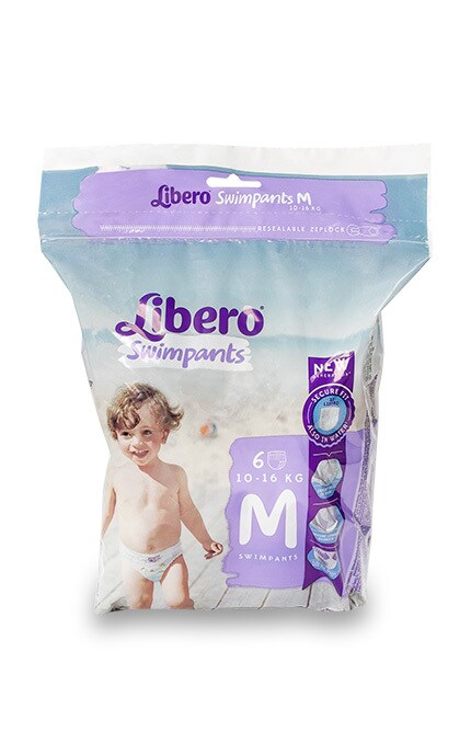 LIBERO SWIMPANTS-Підгузки-трусики для плавання Libero Swimpants Medium, 10-16 кг, 6 шт.-7322540375756