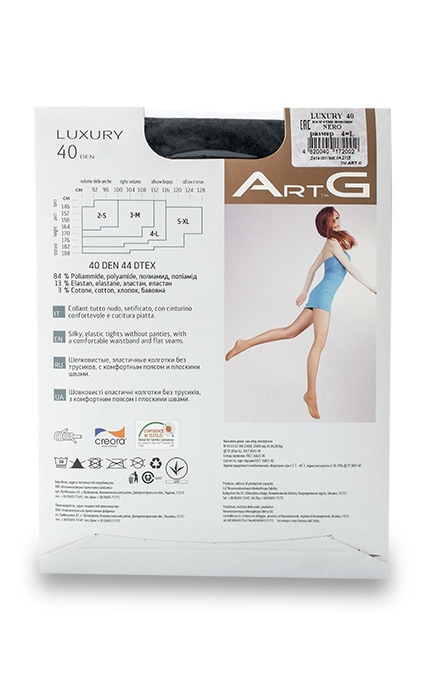 ART G-Колготки Art G Luxury Nero 40 den розмір 4-4820040172002