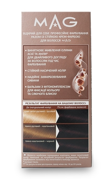M.A.G.-Крем-краска для волос устойчивая M.A.G. оттенок 4.73 венецианское пралине 120 мл-4823001606202
