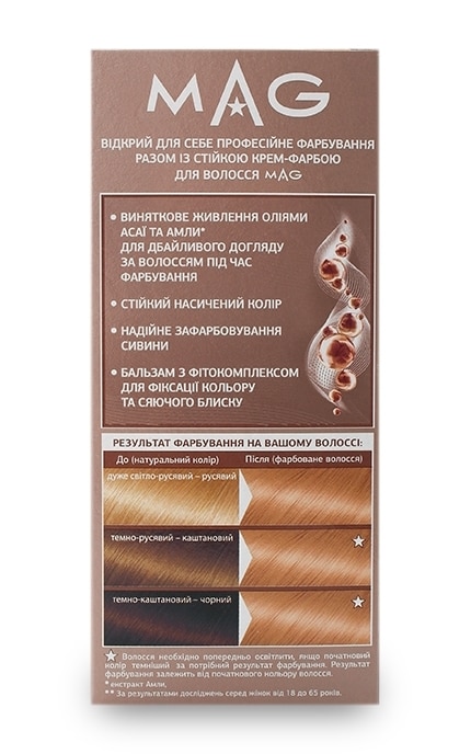 M.A.G.-Крем-фарба для волосся стійка M.A.G. відтінок 9.34 золотиста карамель 120 мл-4823001606264