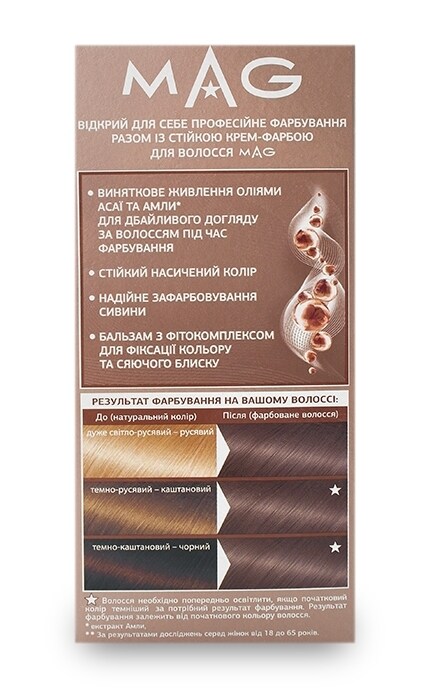 M.A.G.-Крем-краска для волос устойчивая M.A.G. оттенок 8.1 пепельно-русый 120 мл-4823001606257