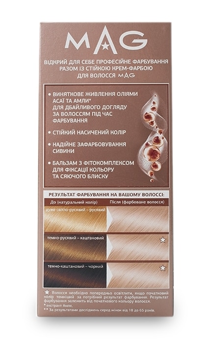 M.A.G.-Крем-краска для волос устойчивая M.A.G. оттенок 10.2 перламутровый блонд 120 мл-4823001606288