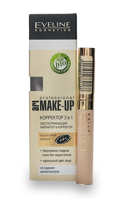 EVELINE-Корректор для лица Eveline Cosmetics Art Scenic Professional Make-up 2 In 1, 04 - Light-5907609339188