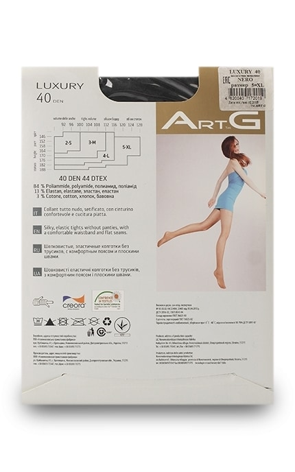 ART G-Колготки Art G Luxury Nero 40 den розмір 5-4820040172019