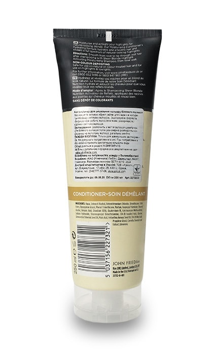 JOHN FRIEDA-Кондиционер для светлых волос John Frieda Sheer Blonde Highlight Activating Увлажняющий-5037156227321